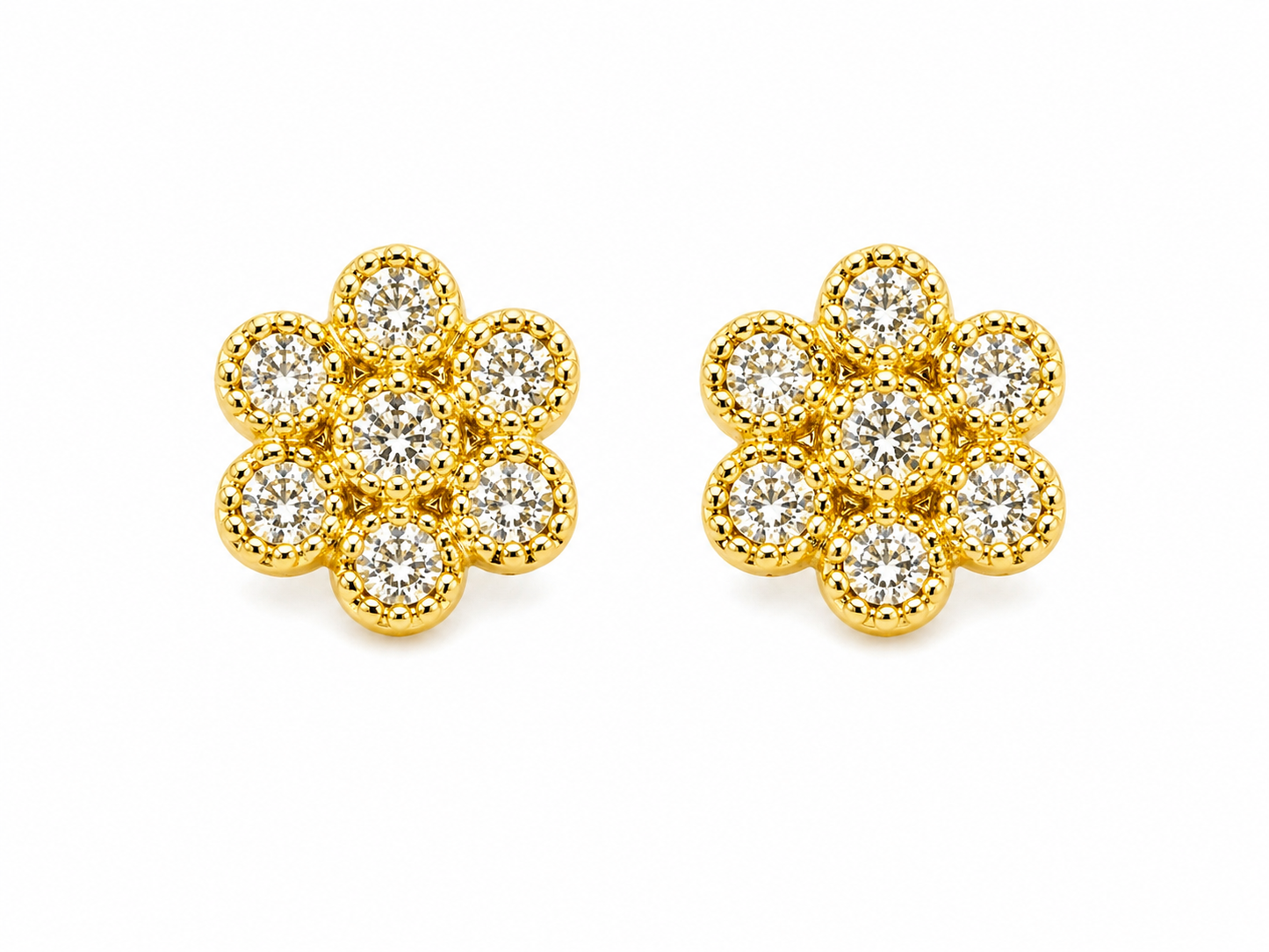 Gold-Plated, Waterproof Heart Earrings