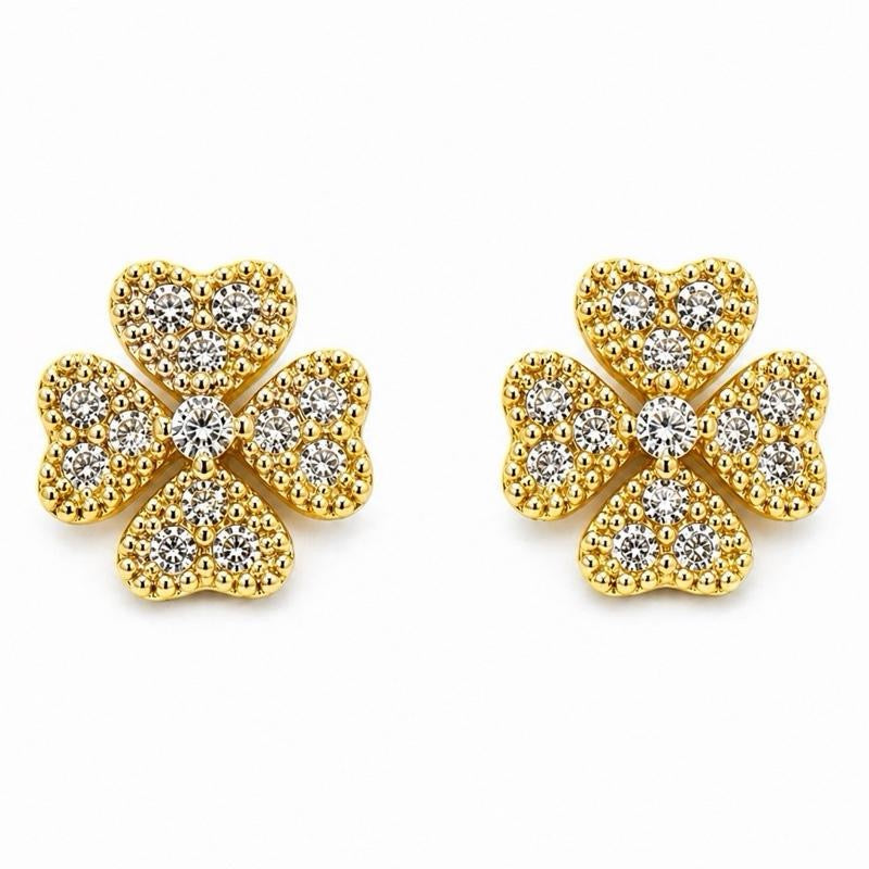 Gold-Plated, Waterproof Heart Earrings