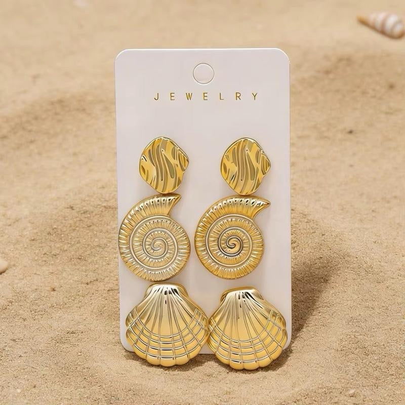 Golden Seashell Earrings